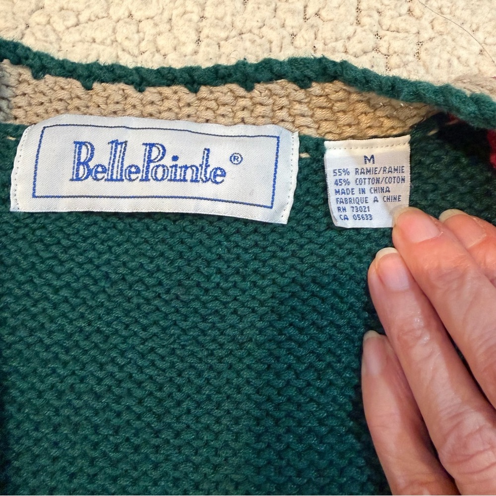 Vintage BellePointe Golf-Themed Knit Sweater Vest – Size‎ M - Picture 4 of 12